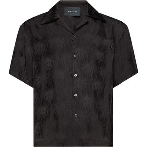 John Richmond, Heren, Overhemden, Zwart, Maat: M Viscose,