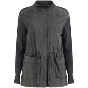 Moorer, Dames, Truien, Grijs, Maat: S Suède,