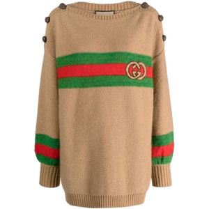 Gucci, Dames, Truien, Bruin, Maat: S Wol,