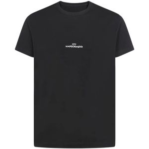 Maison Margiela - Upside Down Logo T-Shirt - Zwart - Katoen