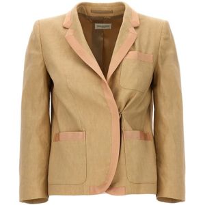 Dries Van Noten, Dames, Jassen, Beige, Maat: S Katoen,