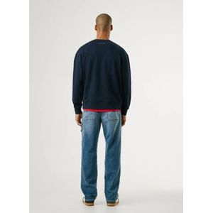 Pepe Jeans, Heren, Sweatshirts & Hoodies, Blauw, Maat: XL Katoen,