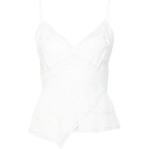Ermanno Scervino, Dames, Tops, Wit, Maat: M Zijde,