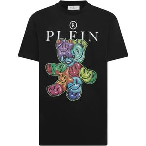 Philipp Plein, Heren, Tops, Zwart, Maat: 3XL Katoen,