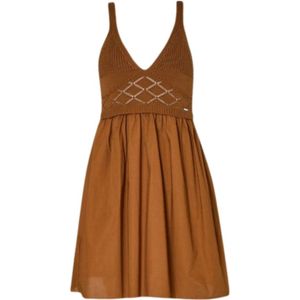 Liu Jo, Dames, Jurken, Bruin, Maat: XL Katoen,