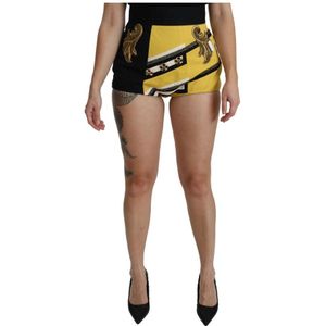 Dolce & Gabbana, Dames, Korte broeken, Veelkleurig, Maat: XS Katoen,