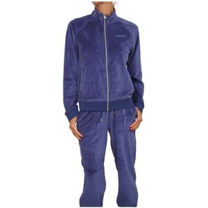 Emporio Armani Ea7, Dames, Sweatshirts & Hoodies, Blauw, Maat: S Katoen,