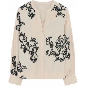 Gustav, Dames, Blouses & Shirts, Beige, Maat: 2XS Leer,