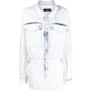 Dsquared2, Dames, Jurken, Blauw, Maat: XS Denim,