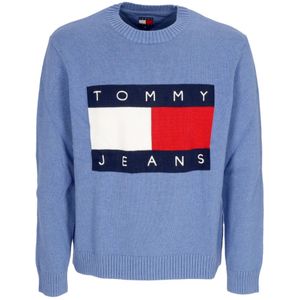 Tommy Hilfiger, Heren, Truien, Blauw, Maat: L Katoen,