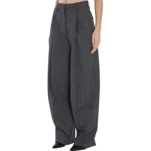 TheLatest, Dames, Broeken, Grijs, Maat: XS Wol,