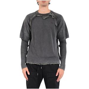 Diesel, Heren, Tops, Grijs, Maat: M Katoen,