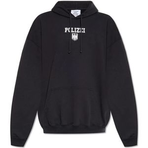 Vetements, unisex, Sweatshirts & Hoodies, Zwart, Maat: XS Katoen,