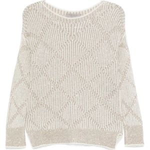 D.Exterior - Witte Paillettrui - Diamantpatroon - Dames - Vesten