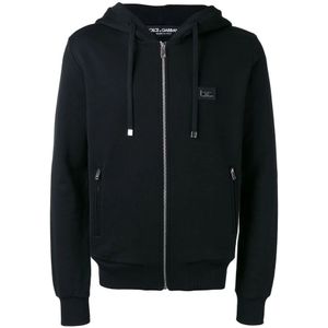 Dolce & Gabbana, Heren, Sweatshirts & Hoodies, Zwart, Maat: M