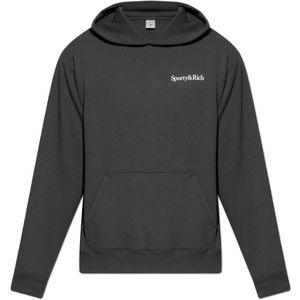 Sporty & Rich, unisex, Sweatshirts & Hoodies, Zwart, Maat: XS Katoen,
