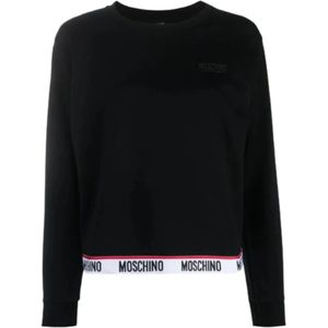 Moschino, Dames, Truien, Zwart, Maat: L Katoen,