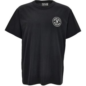 Versace Jeans Couture, Heren, Tops, Zwart, Maat: XS Katoen,