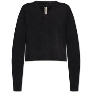 Rick Owens, Dames, Truien, Zwart, Maat: M Wol,