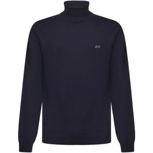 Sun68, Heren, Truien, Blauw, Maat: S Katoen,