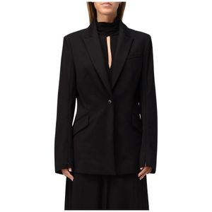 Karl Lagerfeld, Dames, Jassen, Zwart, Maat: XS Wol,