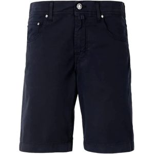 Jacob Cohën, Heren, Korte broeken, Blauw, Maat: W30 Katoen,