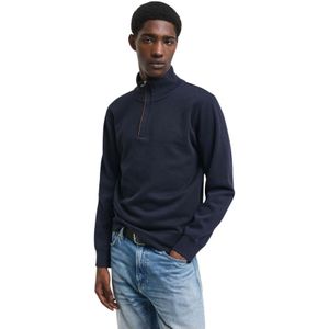 Gant, Heren, Sweatshirts & Hoodies, Blauw, Maat: 2XL Katoen,