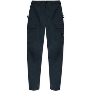 Stone Island, Heren, Broeken, Blauw, Maat: W30 Katoen,