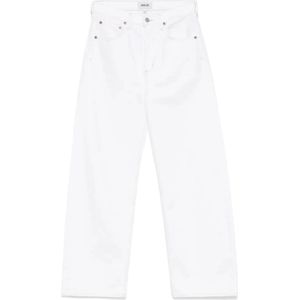 Agolde, Dames, Jeans, Wit, Maat: W25 Zijde,