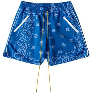 Rhude, Heren, Badkleding, Blauw, Maat: 2XL Satijn,