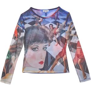 Sunnei, Dames, Tops, Veelkleurig, Maat: M Polyamide,