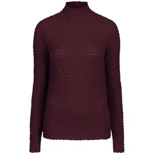 Dante 6 Gestructureerde Wineberry Mauve Top , Red , Dames , Maat: L