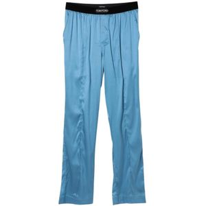 Tom Ford, Heren, Broeken, Blauw, Maat: L Zijde,