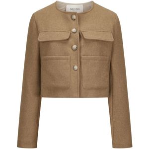Nicowa - Lanevia - Winterjack - Beige - Italiaanse Wol - Boxy-Cut