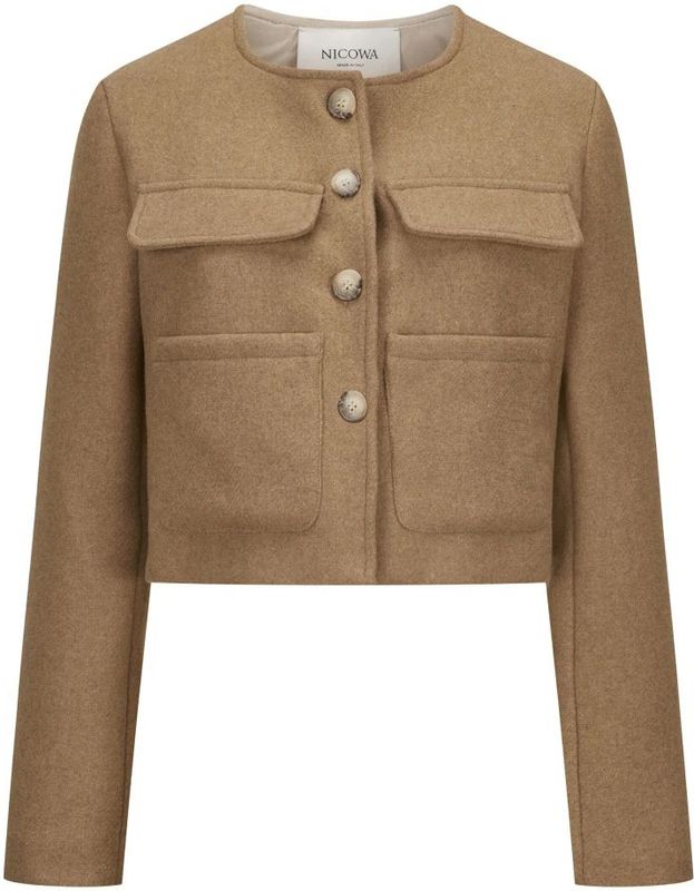 Nicowa - Lanevia - Winterjack - Beige - Italiaanse Wol - Boxy-Cut