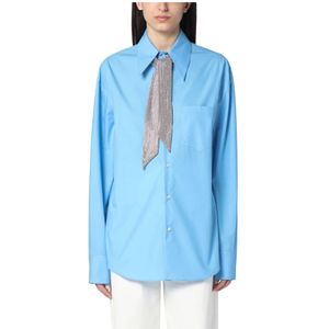 Giuseppe Di Morabito, Dames, Blouses & Shirts, Blauw, Maat: M