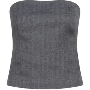 Dante 6, Dames, Tops, Grijs, Maat: XS Satijn,