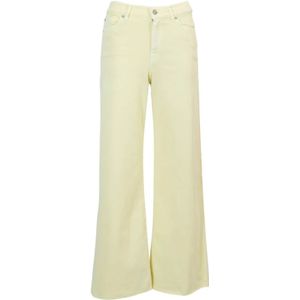 7 For All Mankind, Dames, Jeans, Geel, Maat: W24 Katoen,