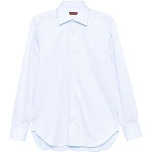 Barba, Heren, Overhemden, Blauw, Maat: M