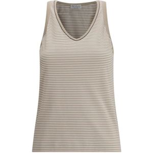 Brunello Cucinelli, Dames, Tops, Beige, Maat: XS Katoen,