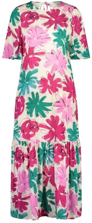 Fabienne Chapot - Bloemen Midi Jurk met Open Rug - Veelkleurig - Dames