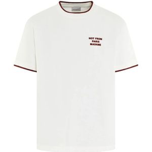 Drole de Monsieur, Heren, Tops, Wit, Maat: M Piqué,