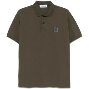 Stone Island, Heren, Tops, Groen, Maat: 3XL Katoen,