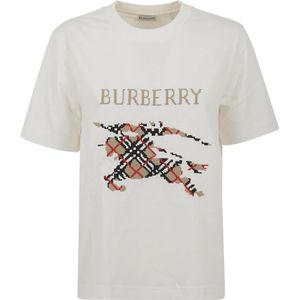 Burberry, Dames, Tops, Grijs, Maat: M Katoen,