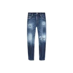 Dsquared2 Blauwe Slim-Fit Jeans Ss23 , Blue , Heren , Maat: 3XL