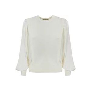Twinset Satin Effect Sweaters , White , Dames , Maat: L