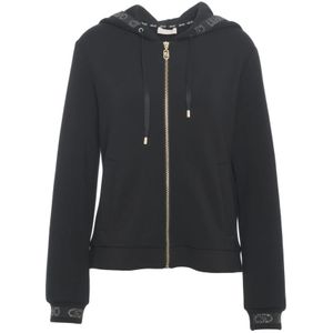 Liu Jo, Dames, Sweatshirts & Hoodies, Zwart, Maat: M