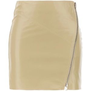 Isabel Marant, Dames, Rokken, Beige, Maat: 2XS Leer,