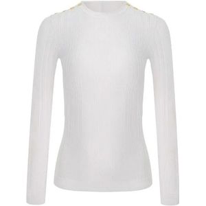 Elisabetta Franchi, Dames, Truien, Wit, Maat: L