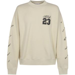 Off White - Logo Skate Crewneck - Sweatshirt - Beige - 100% Katoen